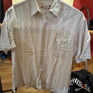 Men's Striped Shirt, Summa, linen/cotton